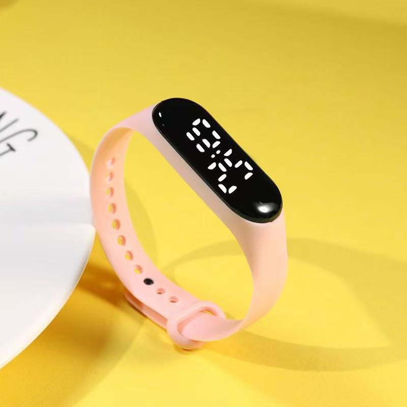 Водонепроницаемые белые светодиодные сенсорные часы для мальчиков и девочек средней школы