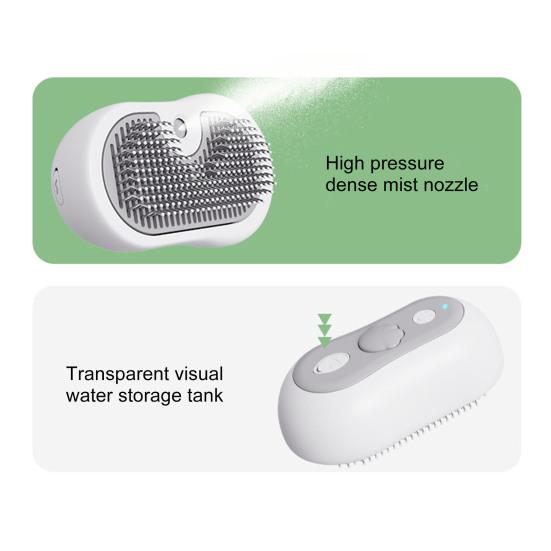 Паровая щетка для кошек, 3 в 1, спрей для ухода за кошкой, паровая массажная расческа для кошек и собак