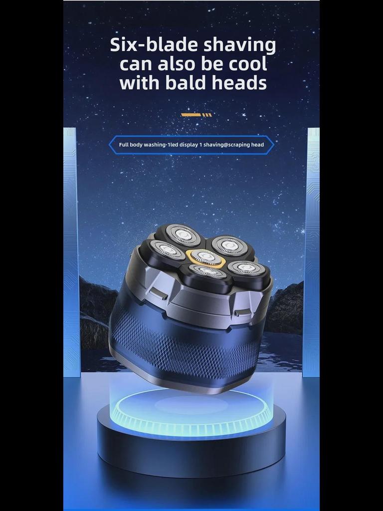 Magnetic Six-Blade Balding Device for Full-Body Use