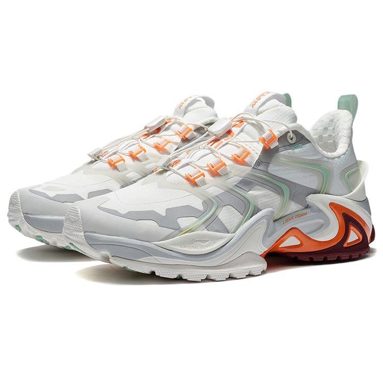 Li Ning Cat Paw Ace Fabric Synthetic Leather Trending Non-Slip Wear Resistance Lightweight Low Top Sports Casual Shoes Men Sneakers White Gray AZGS025-3