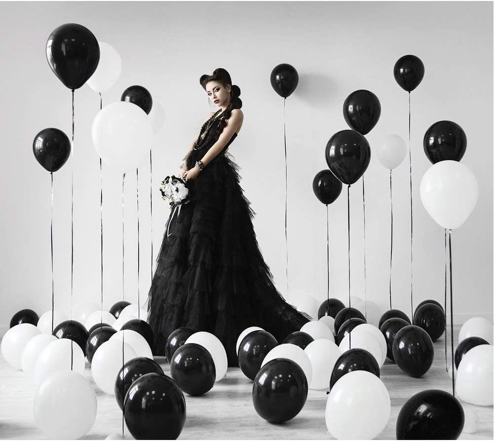 100 шт. черных воздушных шаров для украшения дня рождения, вечеринки, фестиваля, мероприятия, выпускного, открытия, юбилея, свадьбы, праздника, воздушные шары, натуральные