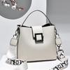 Bag Women's New Trendy Fashion Internet Celebrity Shoulder Portable Messenger Bag Foreign Style Bucket Bag Simple