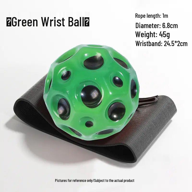 Luminous Rubber Wrist Ball with Elastic Rope - Kids' Rebound Toy for Boys' Boredom Relief