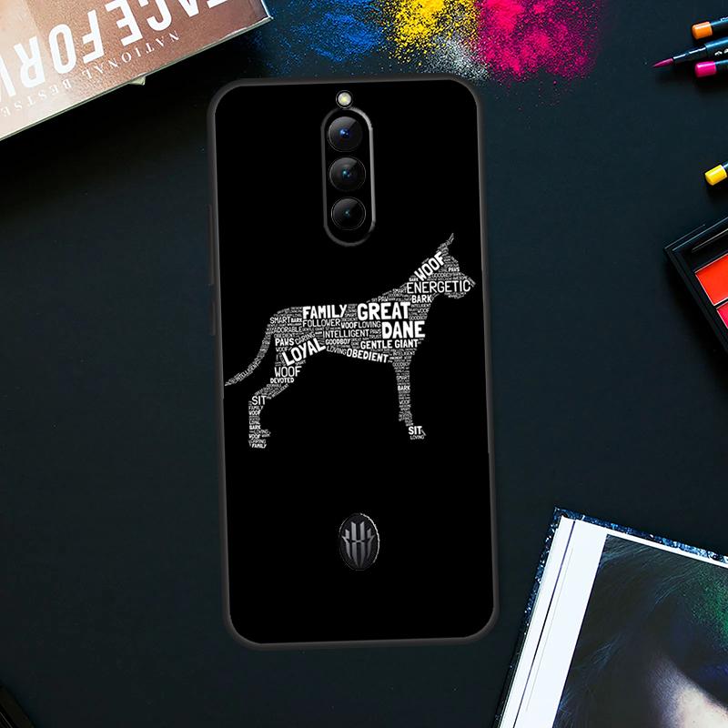 Great Dane Dog Case For ZTE Nubia Red Magic 9 8 8S Pro Plus RedMagic 6S 7S Pro 6 7 Pro 5S 6R 5G Back Cover