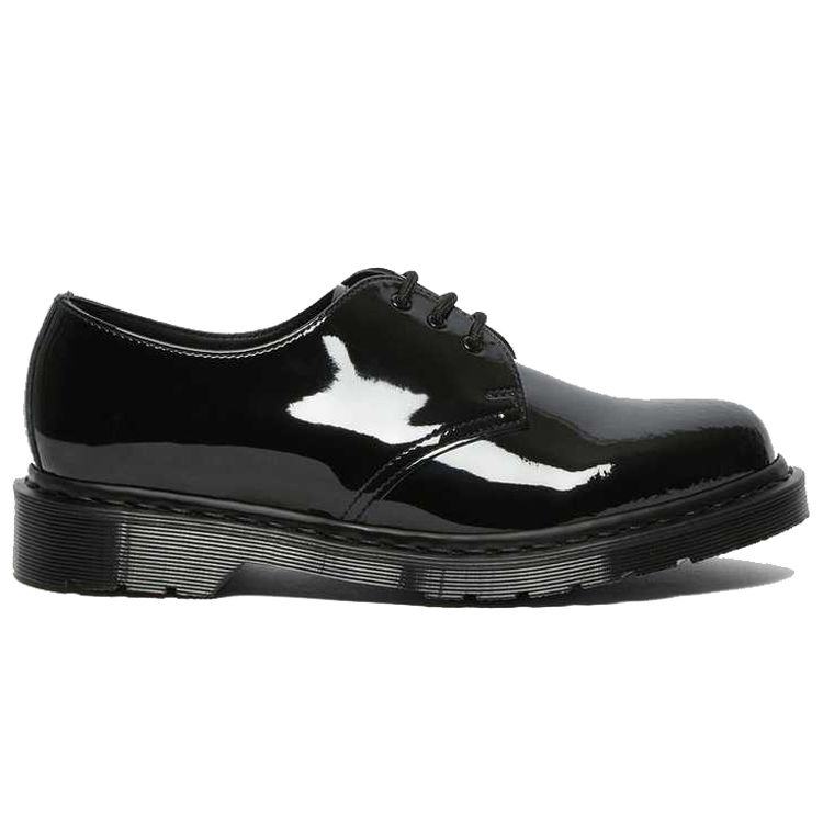 Dr. Martens 1461 Mono Кожа Круглый Носок Шнуровка Низкий Верх Повседневная Обувь Унисекс Повседневная Обувь Черный 27137001