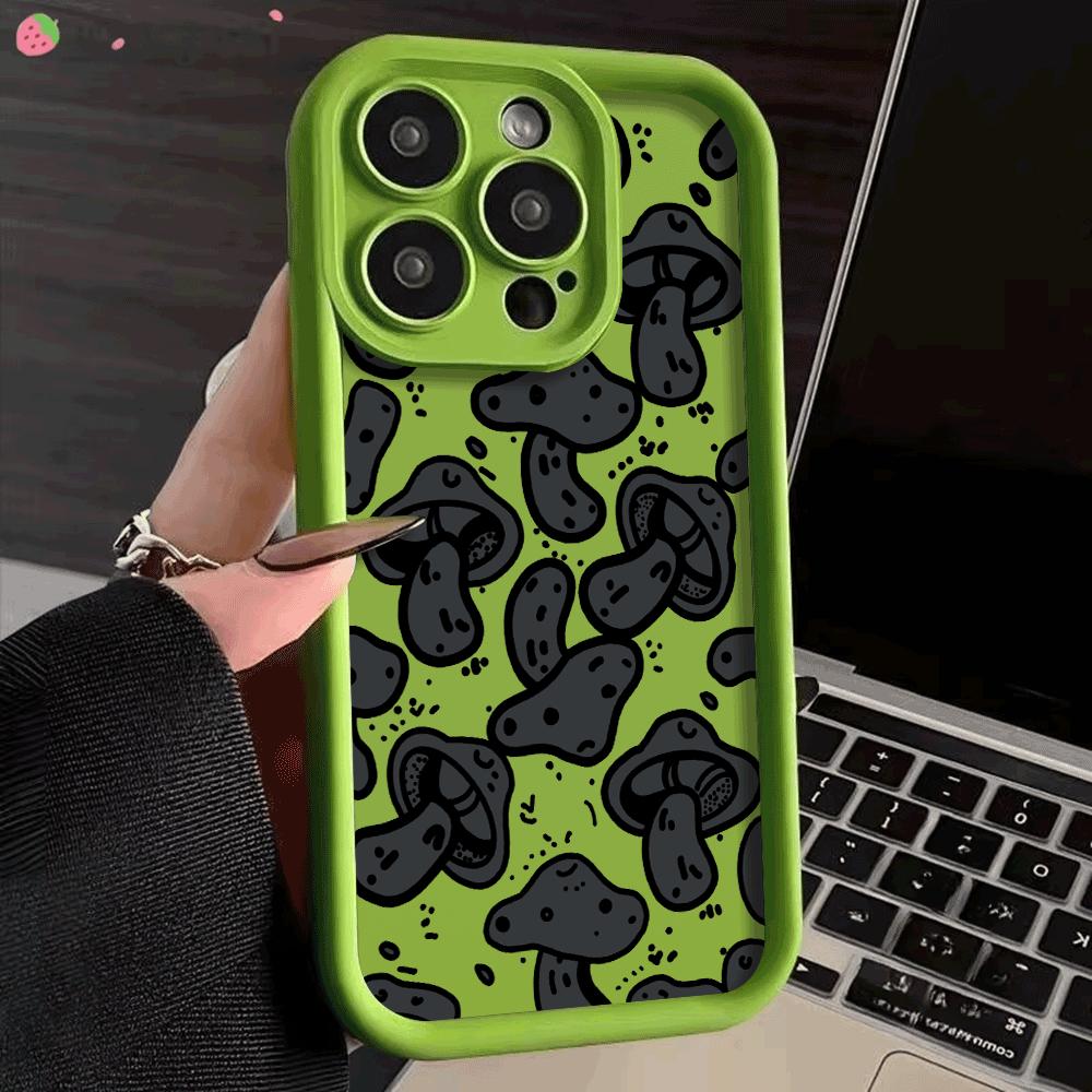 Чехол-кейс с рисунком разноцветных грибов для iPhone 14 Чехол для iPhone 11 13 14 15 16 Pro Max 13Pro XS Max XR X 7 8 Plus 12 13 Mini