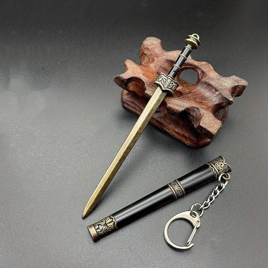 Мужские брелки, аксессуары, сумка, подвески, меч, оружие, игрушка, кулон, креативный брелок в виде меча, металлический брелок