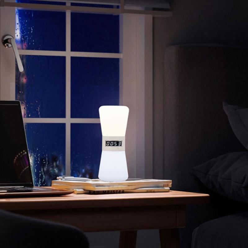 Visual LED Timer Quiet Rechargeable Hourglass For Kitchen Study Office With 600mAh Battery