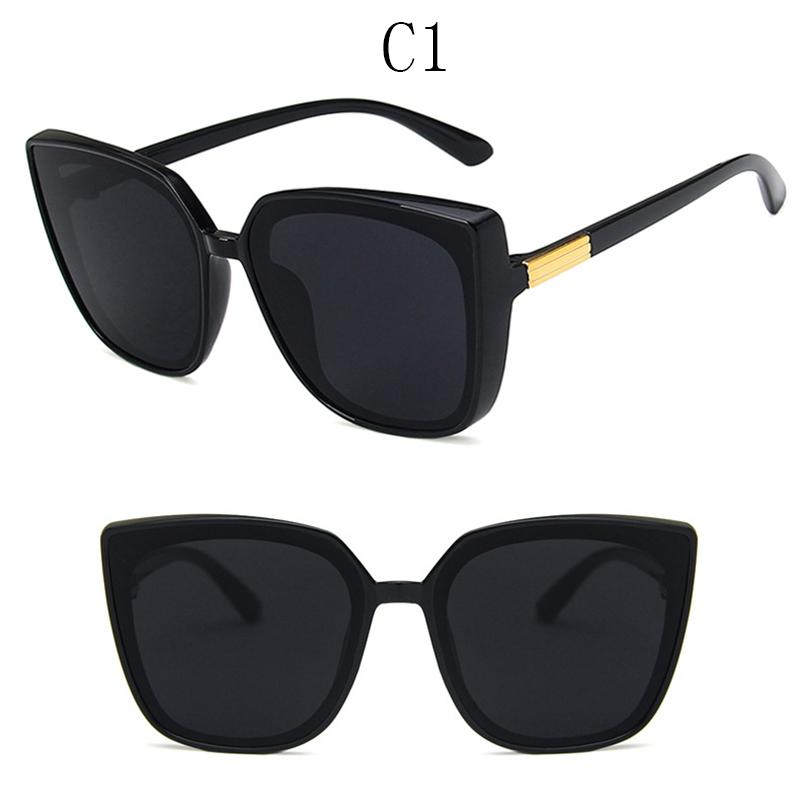Fashion Cat Eye Sunglasses Women Oversized Big Frame Sunglasses Vintage Glasses Cool Sexy Sunglasses UV400