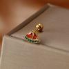Fashion Stainless Steel Mini Zirconia Stud Earrings For Women Luxury Cute Fruits Helix Tragus Piercing Earrings Party Jewelry