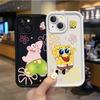Мультяшный Человек-губка Пылезащитный Чехол для Телефона Для iPhone 15 14 13 12 11 Pro Max 15 14 8 7 6 Plus X XS Max 8 7 6 Силиконовый Нескользящий Чехол