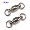 Accessories Hooks Barrel Stainless Steel Fishing Connector Swivel Ring Ball Bearing Solid Ring