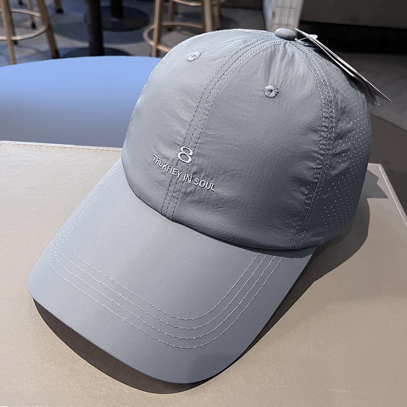 Simple Letter Embroidery Soft Top Baseball Hat Summer Versatile Breathable Face Small Quick-drying Cap