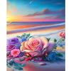 Frame Painting By Numbers For Adults Handiwork Rose Beach Landscape Markers By Numbers Decorative Painting For Home Decors 40x50
