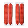 4Pcs/Set Car Reflective Sticker 3D Epoxy Self-adhesive Weather Resistant High Brightness Safety Warning Auto Door Decal Automobile Supplies