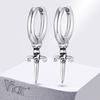 Vnox Never Fade Stainless Steel Sword Earrings, Unisex Cool Dagger Hoop Earrings, Fashion Huggies Jewelry