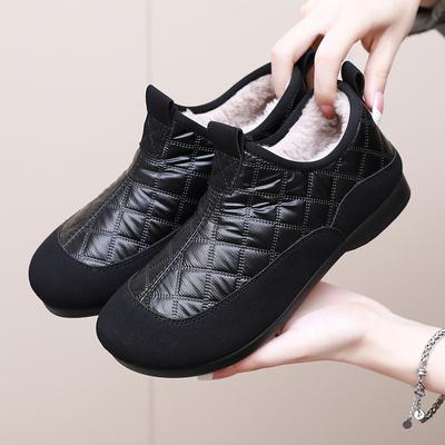 2025 зима новые модные универсальные сноубутсы с утолщенной теплой нескользящей хлопковой подкладкой, удобные ботинки из двух видов хлопка