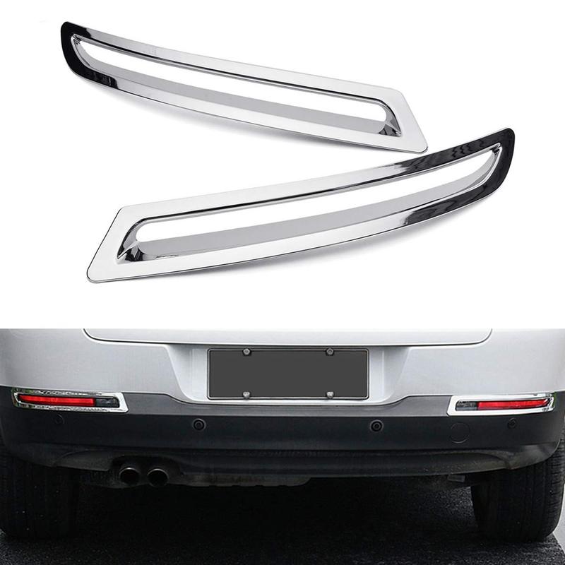 Chrome Front + Rear Fog Light Cover For VW Tiguan 2010-2012