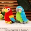1Pc 12Cm Cute Plush Parrot Toys With Adsorbable Magnet Lifelike Parrot Dolls Funny Birthday Party Decoration Gift