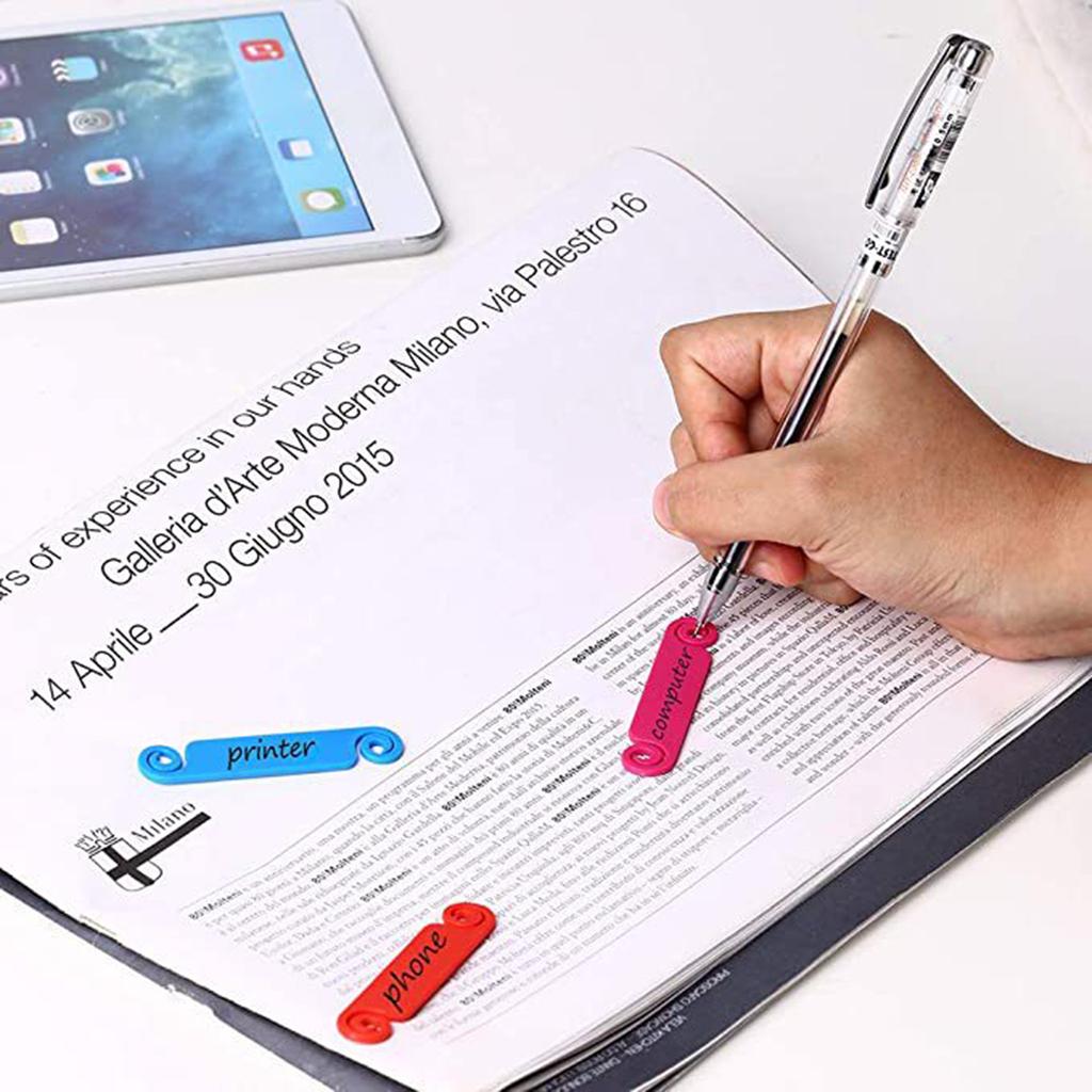 Бирки для кабелей Бирки для управления кабелями Многоцветные этикетки для кабелей Бирки для идентификации шнуров для USB-кабеля для компьютеров, телефонов, зарядных устройств