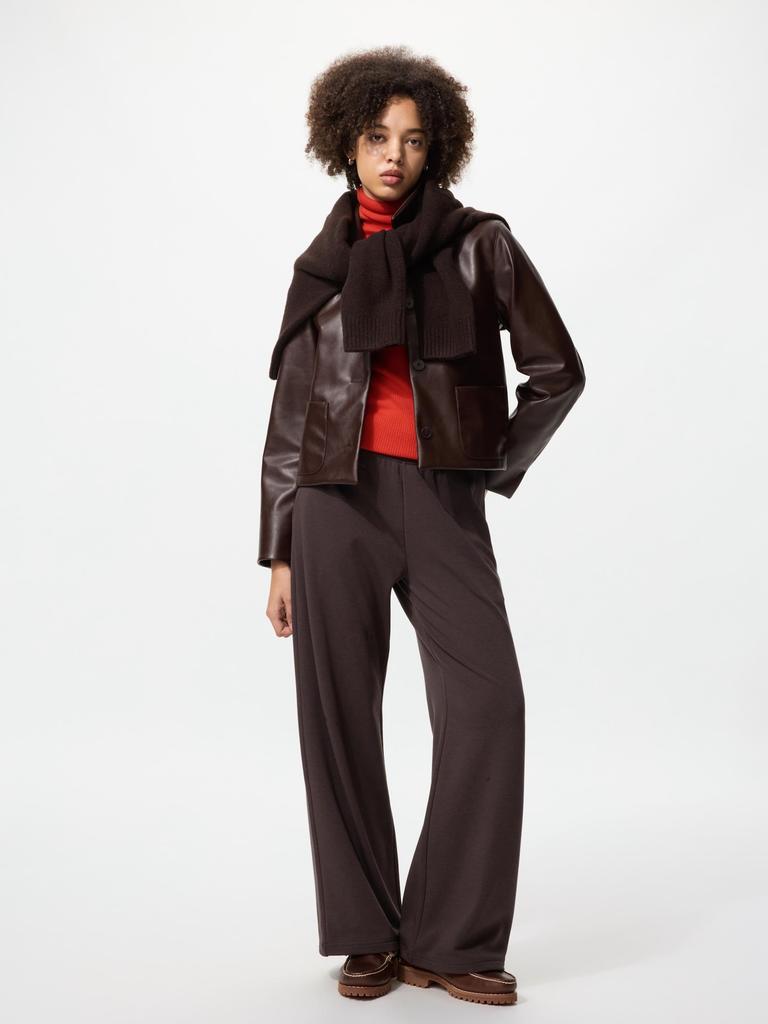 Uniqlo Теплые флисовые прямые брюки  Длина штанины от 72,5 до 75,5 см  Длинная длина