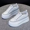 Thick-soled 8CM Little White Shoes Soft-soled 2025 Summer New Inner Height-increasing Women's Shoes Soft Leather Versatile Small Casual