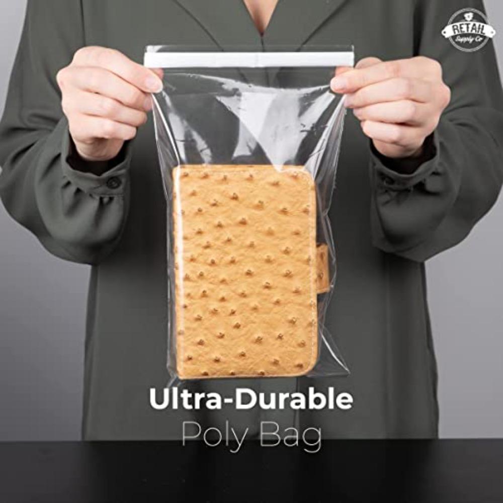 100pcs Cookies Self Closing Cello Bag Suffocation Warning Poly Bags Self Sealing Clear