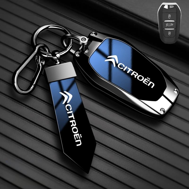 YKFEA1 Zinc Alloy High-end Car Key Cover For Citroen C1 C2 C3 C4 C5 C6 VTS Xsara C-Crosser Berlingo Jumpy Key Bag Keychain Accessories