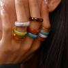 Dopamine Candy Color Finger Buckle Korean Style Geometric Forefinger Ring Solid Resin Ring  Women