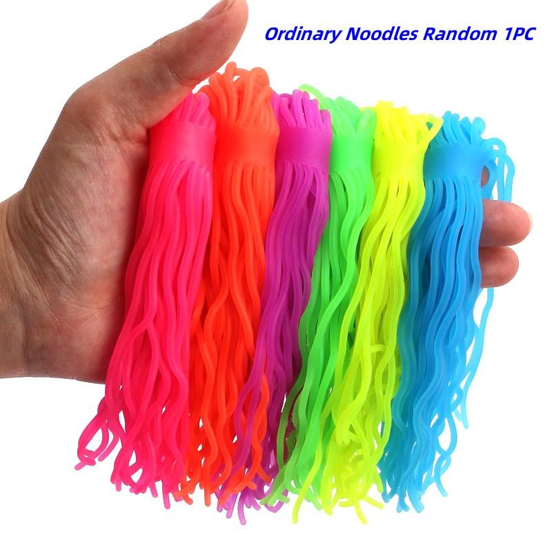 Tpr Спагетти Светящаяся Итальянская Лапша Эластичная Растягивающаяся Веревка Игрушки-Антистресс для Детей Взрослых Снятие Стресса