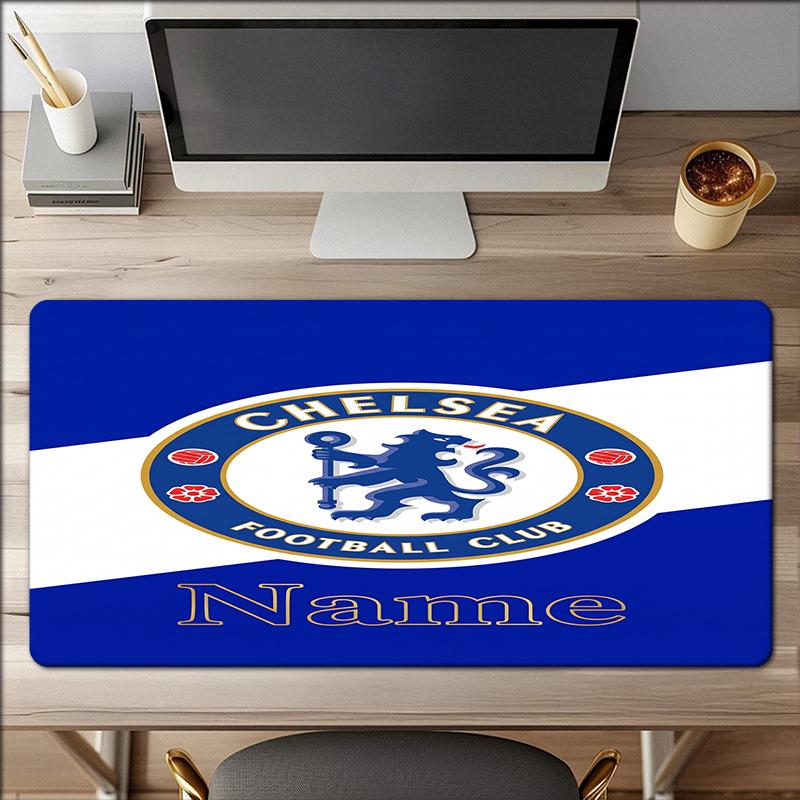 Custom Name Chelsea Football Club Theme Mouse Pad Non Slip Rubber Base Multifunctional Office Home Decor Perfect For Workspace Personalization