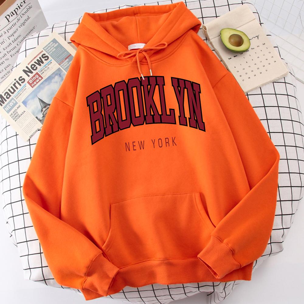 Brooklyn New York Print Man Hoodie Fashion Clothes Comfortable Simplicity Streetwear Oversized Graphics Hoodies For Men
