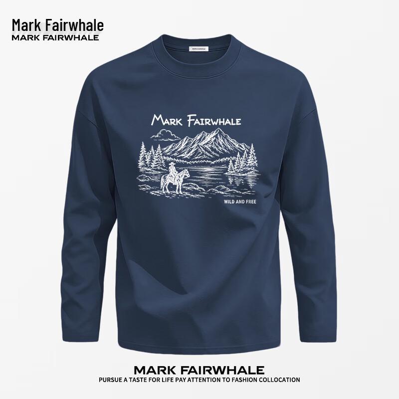 MARK FAIRWHALE 200g Heavyweight Breathable Cotton Long-Sleeve T-Shirt