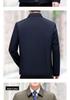 Men's Lapel Jacket: Loose Fit, Plus Size, Dad Style, Versatile Business Wear for Middle-aged & Elderly - Spring & Autumn