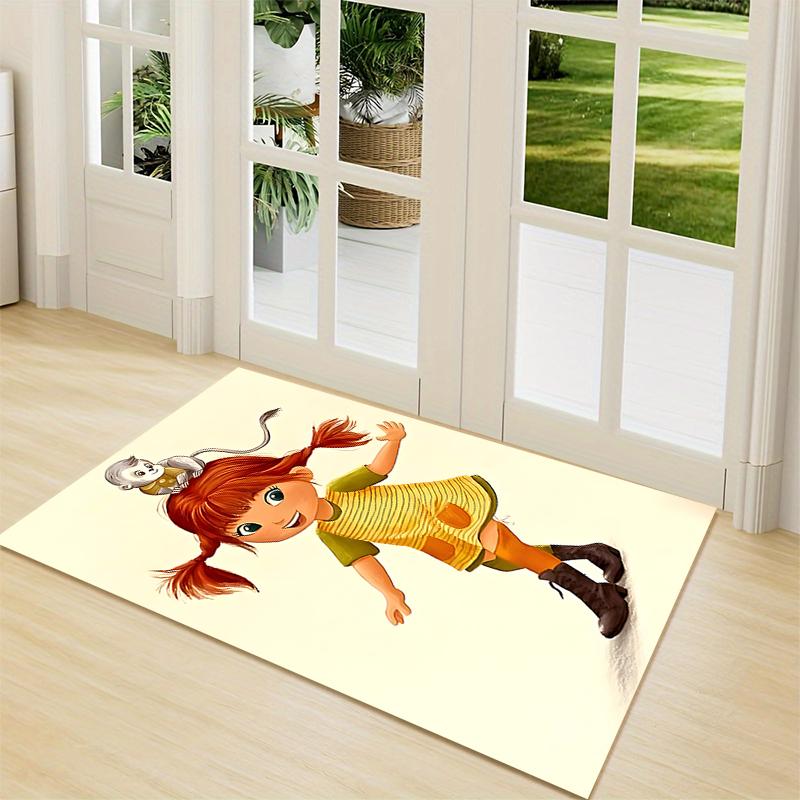 1Pc Girl Monkey Friend Carpet Rug Customizable Soft Washable Antislip Home Living Room Sofa Mats Personalized Rug 0917276