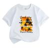 Kids Boys Girls 100% Cotton Crew Neck Short Sleeve T-Shirt, Summer Tropical Paradise Beach Vibes Palm Tree Sunset Casual Soft Breathable Tees for Dail