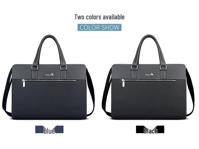 Men's Simple Solid Color Laptop Shoulder Bag & Business Backpack