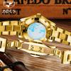 JINSHIDUN Brand Watch Heart Steel Automatic Mechanical Single Calendar Luminous Waterproof Women's Watch Women's Watch