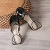 New Baotou Small C Women's K Sandals Girls Style Cross Strap Comfortable Flat Heel Casual Single Shoes Women