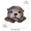 Floating Otters Decorations for Pond Yard Floating Pool Animal Otters Statue