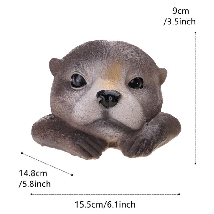 Floating Otters Decorations for Pond Yard Floating Pool Animal Otters Statue