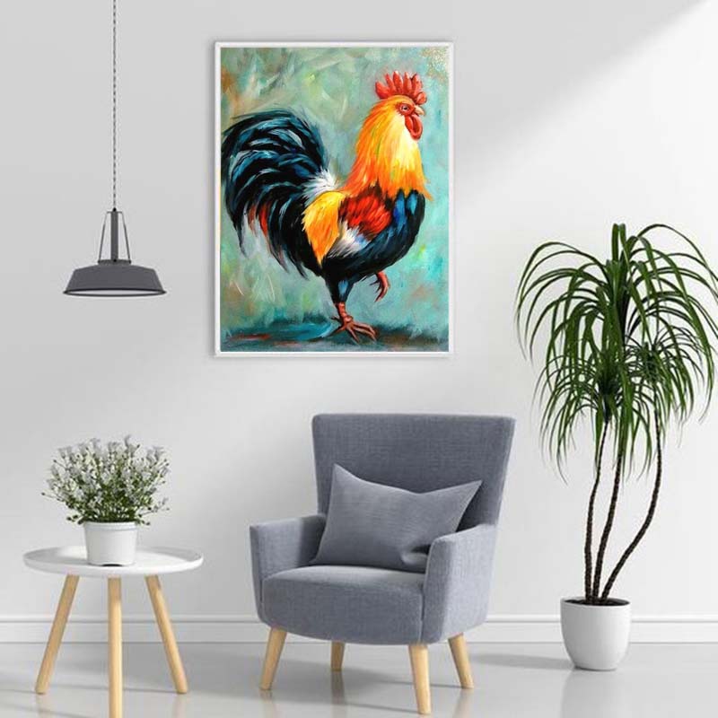 Цыплята DIY 5D алмазная живопись животное курица петух полный круглый смолы Алмазная вышивка мозаика изображение горный хрусталь домашний декор