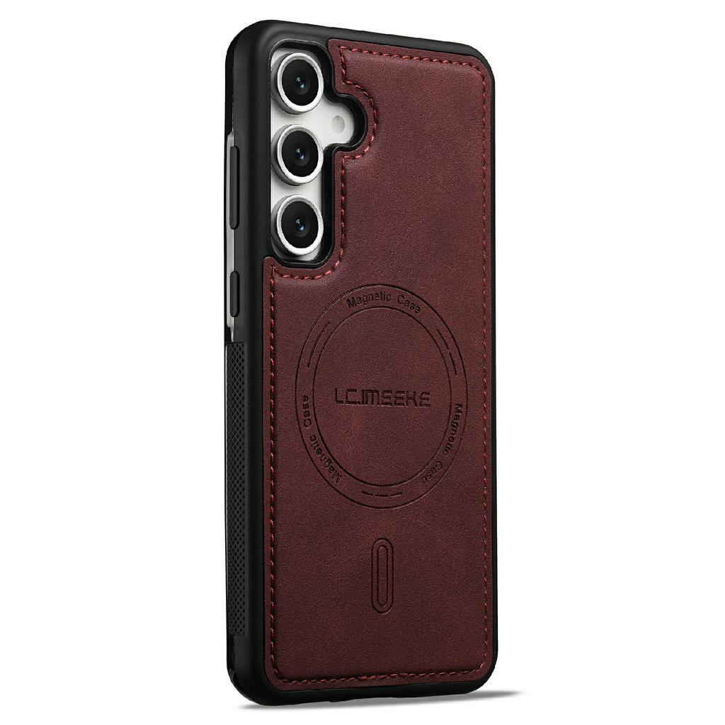 LC.IMEEKE L6 Для Samsung Galaxy A37 5G Магнитный Чехол Покрытый ПУ Кожей PC TPU Чехол для Телефона