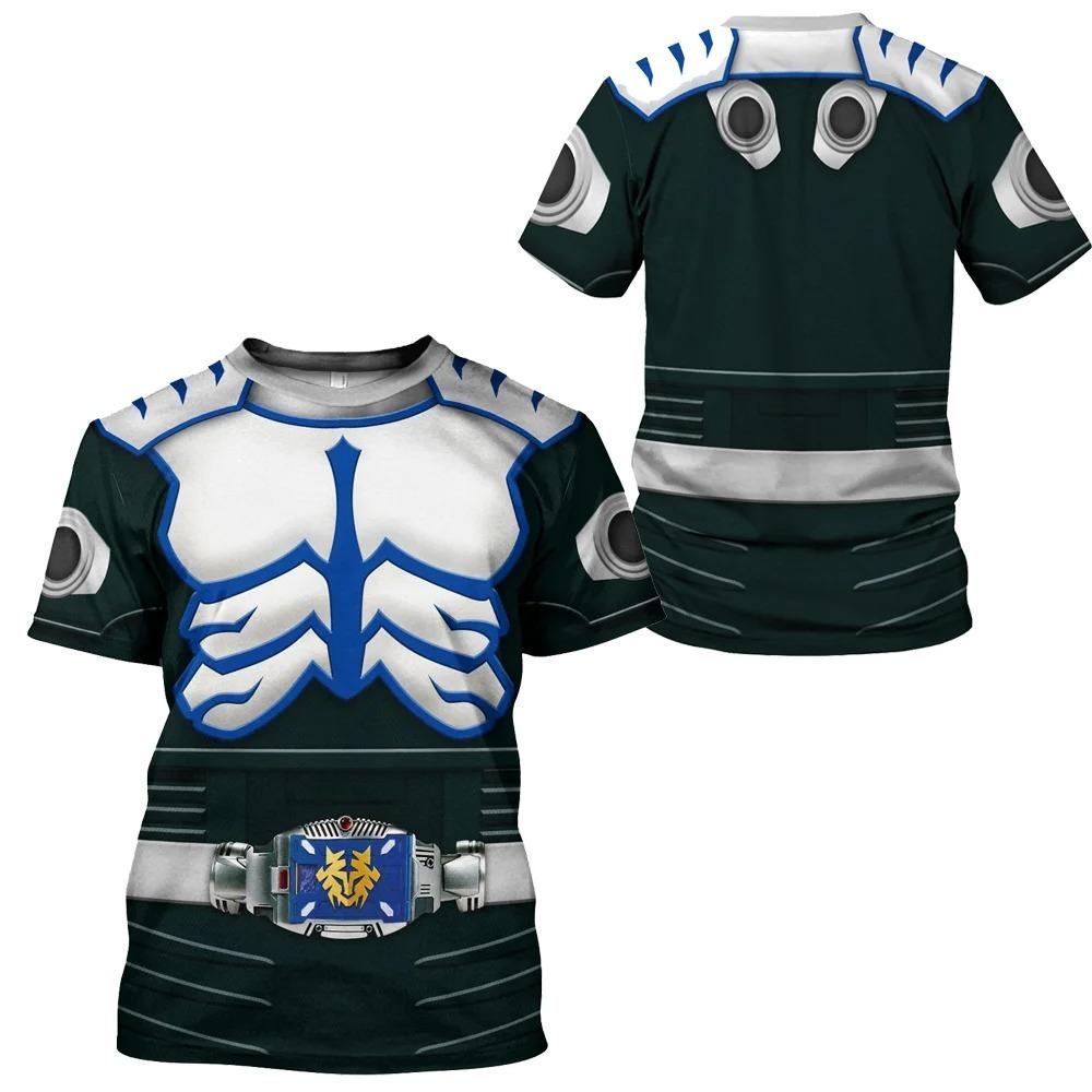 Футболки Kamen Rider W CycloneJoker Японское Токусацу Косплей 3D Печать Детские Футболки Летние Мужские/Женские Харадзюку Короткий Рукав Y2k Топ