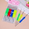 1Pc High Quality Plastic Handle Double Ended Crochet Hook Sweater Needle DIY Knitting Tool