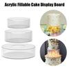 Fillable Cake Stand Round Square Hexagon Heavy Duty Wedding Birthday Party Cake Display Cake Riser Tier Display Holder