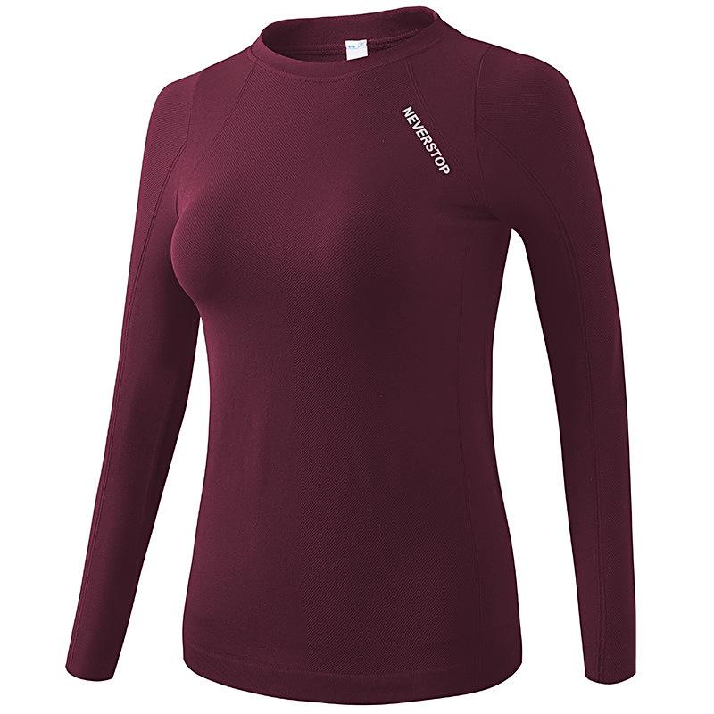 Yoga Clothing Women's Running Quick Dry Outer Wear Bottom Shirt Sports Fitness Tops Stretchy Tight Skinny Long Sleeve Tops