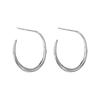 ANENJERY Irregular Geometry Big Earrings for Women Creative Unique Design Silver Color Party Jewelry