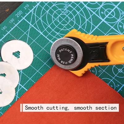 10 шт./кор. 45 мм вращающиеся сменные лезвия для бумаги, вязания, круговой резки, пэчворка, кожаных изделий, вращающийся резак