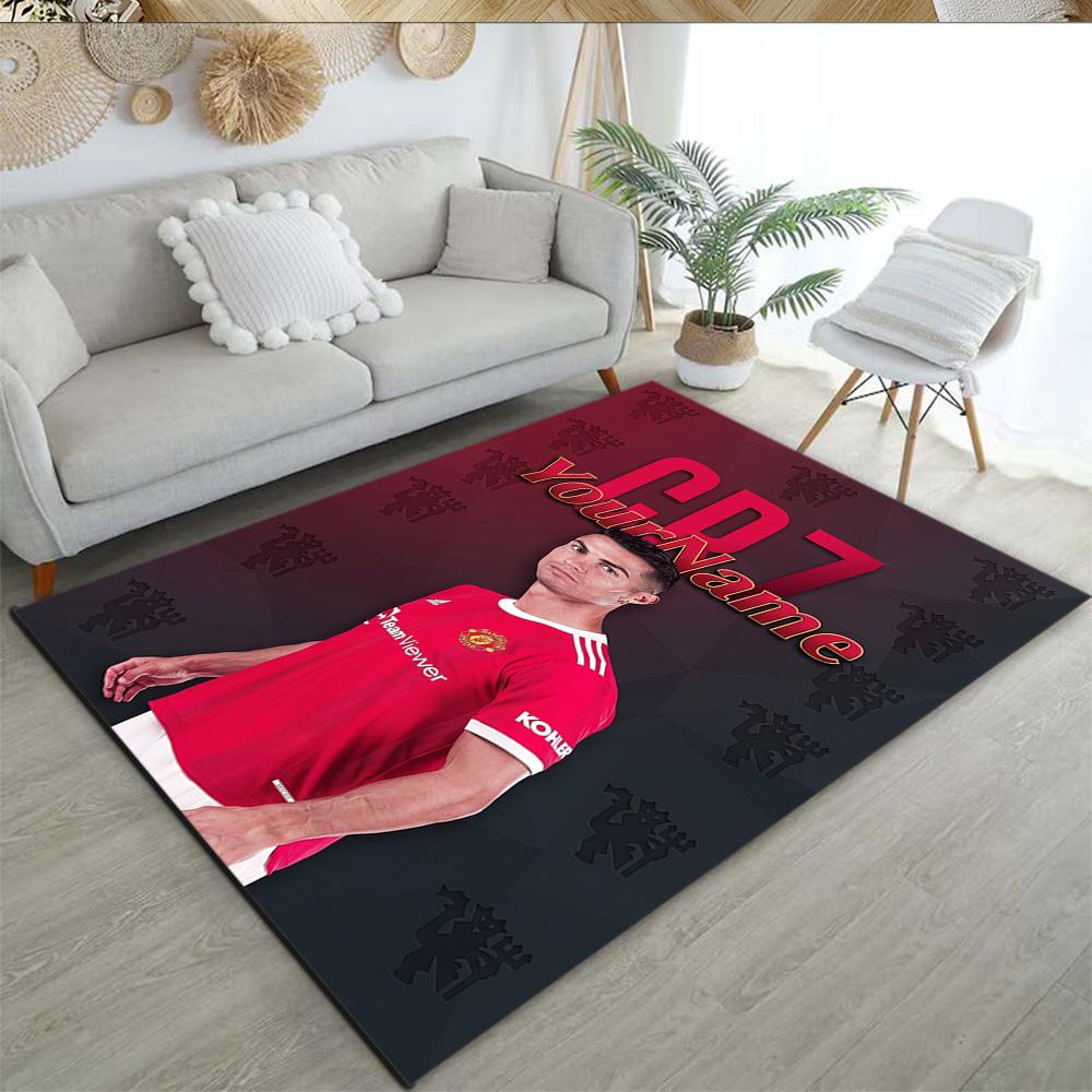 Manchester Customizable Name Area Rug Design for Entryway Living Rooms Study room Bedrooms Anti-slip Rug Office home decor Wedding Party Gift
